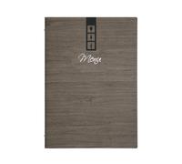PORTA MENU' COL. ACERO NOCE 23x32 6 BUSTE PRO MAXI PORTAMENU PIZZERIA RISTORANTE