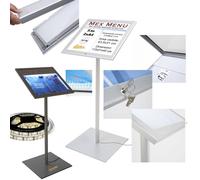 PORTA MENU DA PAVIMENTO ILLUMINATO DA ESTERNO FORMATO 2XA4 BACHECA LUCE LED 220V