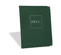 Porta menu da tavolo in pelle sintetica A4 Marrone Blu Nero Grigio Verde Rosso - Stile 1-2 pagine (Verde)