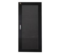 PORTA METALLO TRAFORATA CON SERRATURA PER ARMADIO LINK 27U 600 MM NERO