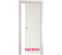 PORTA MICROTEC BIANCO FRASSINATO 210X70 CM SCORREVOLE INTERNO MURO CIECA LISCIA