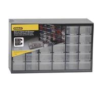 Porta minuteria Stanley, 30 Cassetti, modello 1 93 980, Nero e Trasparente, per