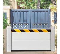 Porta Mobile della Barriera di Protezione Contro Le Inondazioni Multiuso Contro Le Inondazioni Stradali in Lega di Alluminio per Porte Riutilizzabile,Argento,100 * 40cm