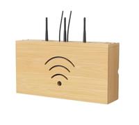 Porta Modem Da Parete, Router Wifi, Scatola Nascondi Cavi, Cassetta, for Nascondere Il Ciabatta O Alimentatore E Mettere In Ordine I Suoi(Natural wood)