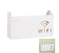 Porta Modem da Parete - Scaffale Router WiFi da Parete Nascondere Le Prese Organizer da Parete per Nascondere Il Router e Mettere in Ordine i Suoi Cavi
