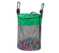 Porta mollette, Borsa per mollette per esterni - Custodia per molletta in rete con ganci,Appendiabiti per borse per mollette, organizer per riporre mollette, porta mollette per bucato per esterni