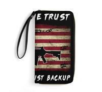 Porta Monete In God We Trust My Guns Are Just Backup Clutch Piccolo Borsa Squisito Portafoglio Borsa Stampato Piccolo Portafoglio Per Ragazze, Donna, Insegnante