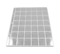 Porta monete in plastica per collezionare 10 fogli, 42 tasche per foglio, in PVC trasparente, design a 3 fori per album