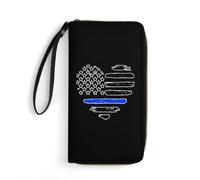 Porta Monete Love Blue Line Usa Flag Heart Portafoglio Borsa Stampato Clutch Piccolo Borsa Elegante Piccolo Portafoglio Per Bambini, Migliore Amico, Ragazze
