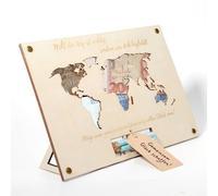 Porta monete, mappa del mondo, Wedding Money Velft, Honeymoon Gif