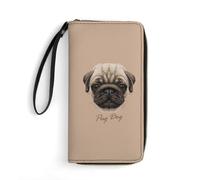 Porta Monete Pug Dog Cute Animal Portafoglio Borsa Multiuso Pochette Carino Portamonete Da Donna Per Migliore Amico, Madre, Miglior Regalo