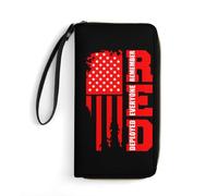 Porta Monete R.E.D Remember Everyone Deployed Red Friday 4 Pochette Stampato Portafoglio In Pelle Multiuso Portamonete Da Donna Per Migliore Amico, Uomo, Adolescente