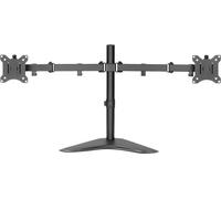 PORTA MONITOR DOPPIO CON PIEDISTALLO 17"-32", 2 X 8 KG (MAX), NERO
