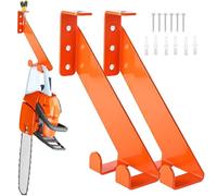 Porta Motosega in Acciaio Inossidabile - Organizzatore da Parete per Attrezzi da Garage,Supporto da 80 kg per Capanno Officina Giardino Casa