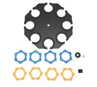 Porta Multifunzione Multifunzione, Supporto per Microfono in Acciaio a Carbone da 8 Slot con Maniche Protettive da 36 Mm e Filo 3/8 per Microfoni Wireless con Microfoni Wireless