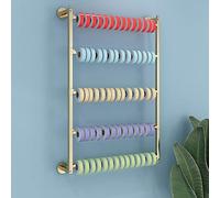 Porta Nastri In Metallo Da Parete, Organizer Per Fiori, Espositore Commerciale Per Sciarpe, Sciarpe Di Seta, Scialli, Tessuti, Cravatte, Appendiabiti Per Negozi Di Abbigliamen.Gold-L80xH90cm/7-tier