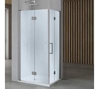 Porta Nicchia Doccia Pieghevole Modello Edera Cristallo Temperato 6 Millimetri - CONFEZIONE: 1 pz., Misure: 97-100xh195 cm stampato