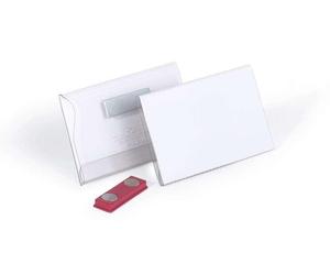 Porta nome durevole con magnete per tessuti - Con unghia per un facile inserimento della carta - Include carte vergini - Dimens NEW