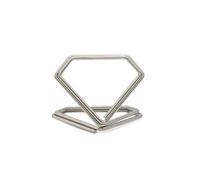 Porta numeri da tavolo 20/10/5 pezzi portamemo in metallo a forma di diamante porta segnaposto da tavolo supporto for carta con clip for foto supporto for numero di tavolo di nozze(Silver,5pcs)