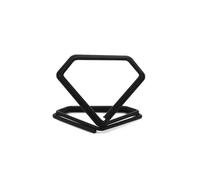 Porta numeri da tavolo 20/10/5 pezzi portamemo in metallo a forma di diamante porta segnaposto da tavolo supporto for carta con clip for foto supporto for numero di tavolo di nozze(Black,10pcs)