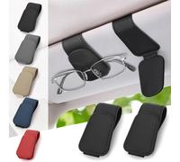 Porta Occhiali Auto 2 Pezzi, Magnetico Clip Portaocchiali Auto, Universal Soport
