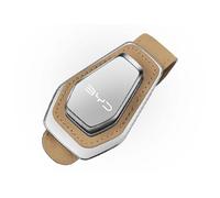 Porta Occhiali Auto in Pelle per BYD Tang Han Atto 3 Dolphin Seal - Magnetico Supporto Clip per Occhiali da Visiera - Multifunzione Portaocchiali per Occhiali Tessera Biglietto,Beige