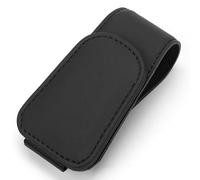 Porta Occhiali Auto Magnetico per Alfa Romeo Giulia 159 147 156 Stelvio Giulietta Mito, Pelle Portaocchiali da Sole Supporto Occhiali Visiera Parasole Clip Stoccaggio Accessori,A/Black