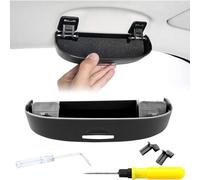 Porta Occhiali da Sole Auto per Alfa Romeo Giulia Stelvio Mito Giulietta Tonale Alfa 4C, ABS Portatile Portaocchiali Visiera Supporto per Occhiali Organizer Vani Contenitori Interni Accessorio