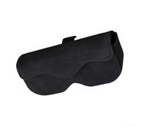 Porta occhiali da sole da guida con custodia in pelle scamosciata per visiera parasole auto, progettato per proteggere e riporre gli occhiali in modo sicuro (nero)