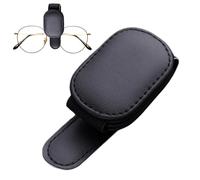 Porta occhiali da sole in pelle magnetica, clip per paraluce per occhiali da sole | Porta occhiali da sole e clip per carte di banconote,Gadget magnetici per accessori per visiera da veu