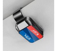 Porta Occhiali da Sole per Auto, Clip Universale Design Sportivo, Morsetto Largo 3,5 cm Antiscivolo, Accessori Interni Compatibili con BMW e Tutte Le Auto (Nero)