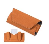 Porta occhiali da visita - Porta luna da sole magnetico | Clip gancio per occhiali, Clip per lenti in pelle compatta, Accessori per visitatori di veicoli, Scatola di protezione con chiusura magnetica