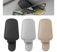 Porta Occhiali Per Auto Multifunzionale Da 3 Pezzi, Clip Per Riporre L'Aletta Parasole Dell'Auto, Porta Occhiali Magnetico In Pelle, Porta Carte Per Auto, Accessori Per Auto
