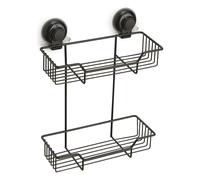 Gedy Porta oggetti box doccia Doppio HOT Nero opaco (27,4x12,5x35,5 cm) HO19 14