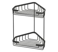Porta oggetti box doccia 2 ripiani a vite (20x15x27cm) AUGUSTUS Nero opaco 2481