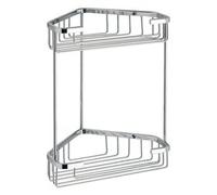 3S ANGOLARE PORTA SAPONE SHAMPO DOCCIA VASCA 2 RIPIANI IN FILO D'ACCIAO GEDY NEW