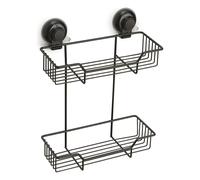 Gedy Porta oggetti box doccia Doppio HOT Nero opaco (27,4x12,5x35,5 cm) HO19 14