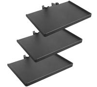 Porta oggetti compatibile con aste fino a 25 mm di diametro, in plastica nera, per plettri, capotasti, spartiti, 20 x 14 cm e 24 x 17,5 cm