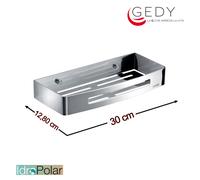 PORTA OGGETTI DOCCIA IN ACCIAIO INOX CROMATO - G-NERVA GEDY NUOVO