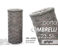 PORTA OMBRELLI 50CM CERAMICA STILE ARTE TONDO STUDIO COLORE GRIGIO