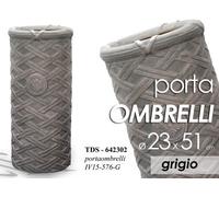 PORTA OMBRELLI 5123CM CERAMICA STILE ARTE TONDO STUDIO COLORE GRIGIO