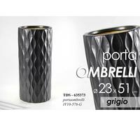 PORTA OMBRELLI 5123CM CERAMICA STILE ARTE TONDO STUDIO COLORE GRIGIO SCURO