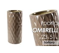 PORTA OMBRELLI CERAMICA TONDO MARRONE BEIGE TORTORA CLASSICO MODERNO 5023CM