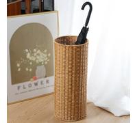 Porta ombrelli Cestino per ombrelli in rattan impermeabile, Contenitore per ombrelli in stile rustico da giardino per villeggiatura, corridoio da giardino, Portaombrelli durevole per ombrelli, fiori,