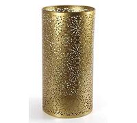 Portaombrelli Metallo Design Moderno Rotondo Decorazione Intarsi Oro 24x48cm