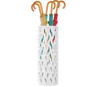 Porta Ombrelli In Metallo Portaombrelli Rotondo,Supporto Per Ombrelli, Struttura Cava In Piedi, Contenitore Per Ombrelli Alto In Ferro,Casa, Ingresso,Ufficio,Soggiorno,Albergo Reception White