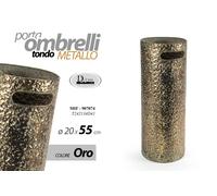 PORTA OMBRELLI METALLO ANTICATO TONDO MARTELLO CLASSICO MODERNO ORO BRONZO 5520