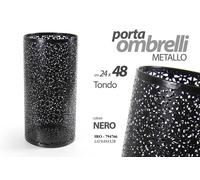 PORTA OMBRELLI METALLO CONTENITORE TRAFORATO TONDO Scolapioggia MODERNO 4824cm