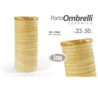 Porta ombrelli portaombrelli in ceramica decoro RIGHE giallo 5223 CM