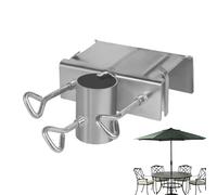 Porta Ombrello per Ringhiera da Terrazzo,Supporto Clip per Ombrello da Balcone e Patio | Base A Morsetto Con Clip Regolabile Per Palco Polare Portatile Ideale Per Spiaggia Campeggio Piscina Pesca